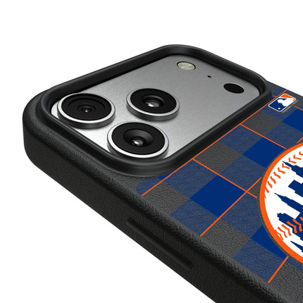 New York Mets Plaid MagSafe Compatible Phone Case for Apple iPhone