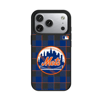 New York Mets Plaid MagSafe Compatible Phone Case for Apple iPhone
