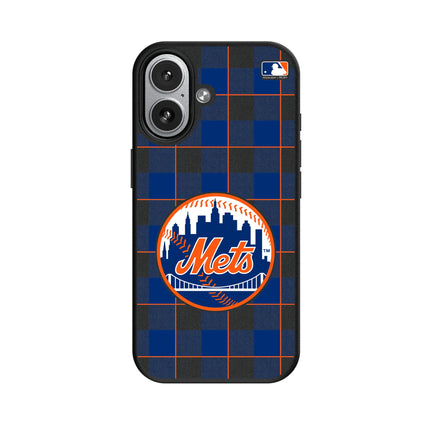 New York Mets Plaid MagSafe Compatible Phone Case for Apple iPhone