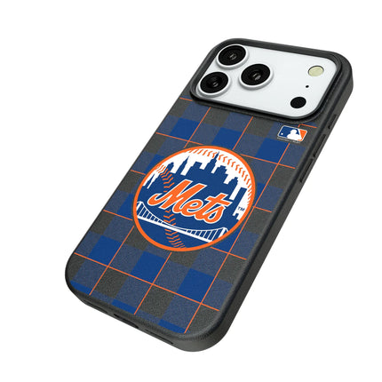 New York Mets Plaid MagSafe Compatible Phone Case for Apple iPhone