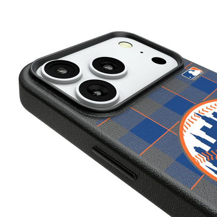 New York Mets Plaid MagSafe Compatible Phone Case for Apple iPhone