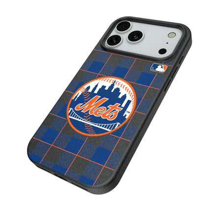 New York Mets Plaid MagSafe Compatible Phone Case for Apple iPhone