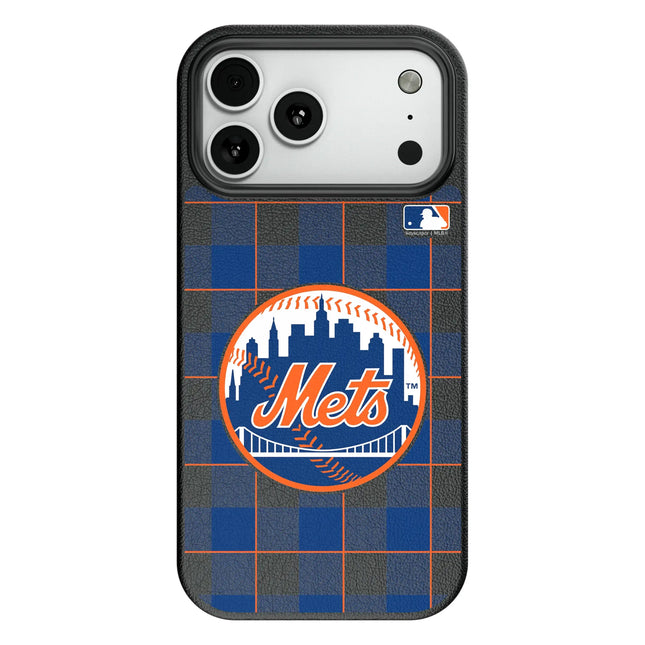 New York Mets Plaid MagSafe Compatible Phone Case for Apple iPhone