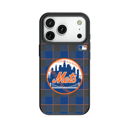 New York Mets Plaid MagSafe Compatible Phone Case for Apple iPhone