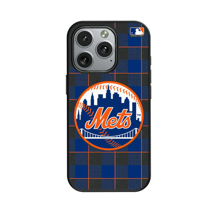 New York Mets Plaid MagSafe Compatible Phone Case for Apple iPhone
