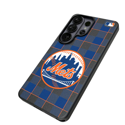 New York Mets Plaid MagSafe Compatible Phone Case for Samsung Galaxy