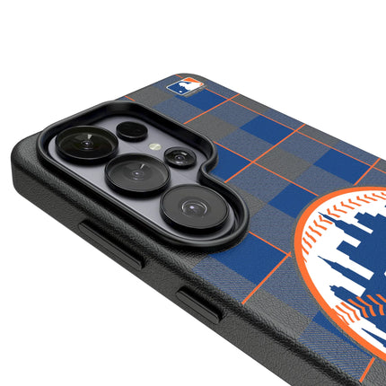New York Mets Plaid MagSafe Compatible Phone Case for Samsung Galaxy