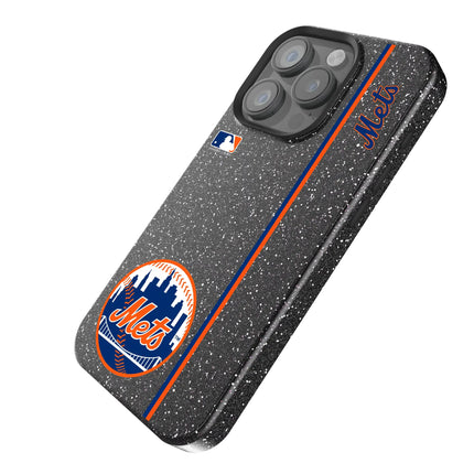 New York Mets Sidebar Black Bling Phone Case for Apple iPhone