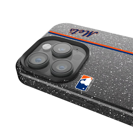 New York Mets Sidebar Black Bling Phone Case for Apple iPhone