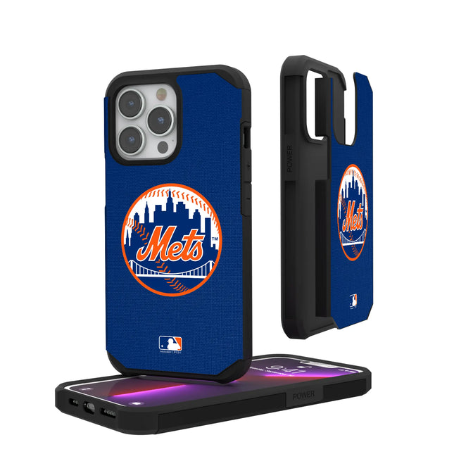 New York Mets Solid Rugged Phone Case for Apple iPhone