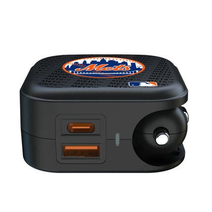 New York Mets Text Backdrop 2 in 1 USB A/C Charger