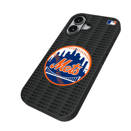New York Mets Text Backdrop Bump Phone Case for Apple iPhone