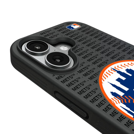 New York Mets Text Backdrop Bump Phone Case for Apple iPhone