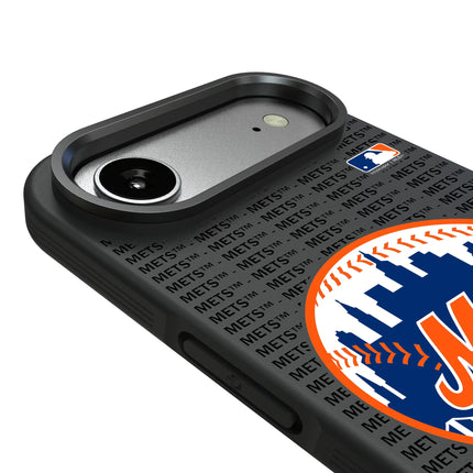 New York Mets Text Backdrop Bump Phone Case for Apple iPhone