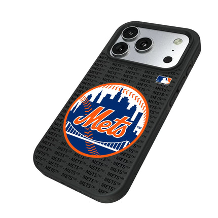 New York Mets Text Backdrop Bump Phone Case for Apple iPhone