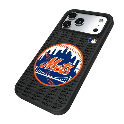 New York Mets Text Backdrop Bump Phone Case for Apple iPhone