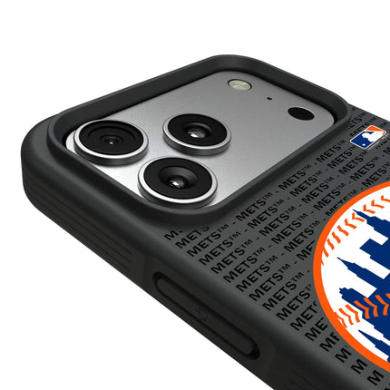 New York Mets Text Backdrop Bump Phone Case for Apple iPhone
