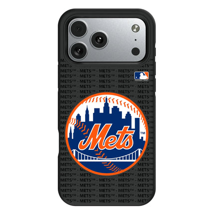 New York Mets Text Backdrop Bump Phone Case for Apple iPhone