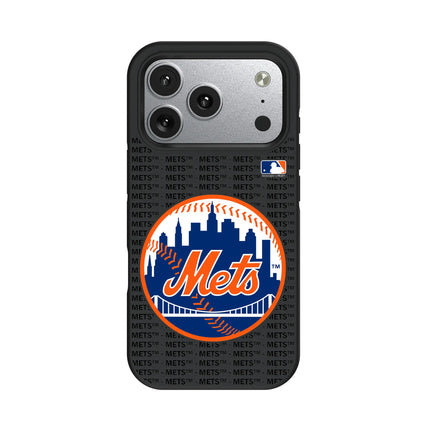 New York Mets Text Backdrop Bump Phone Case for Apple iPhone