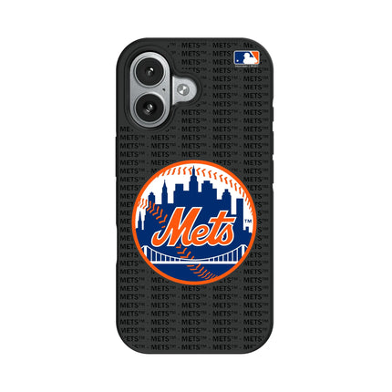 New York Mets Text Backdrop Bump Phone Case for Apple iPhone
