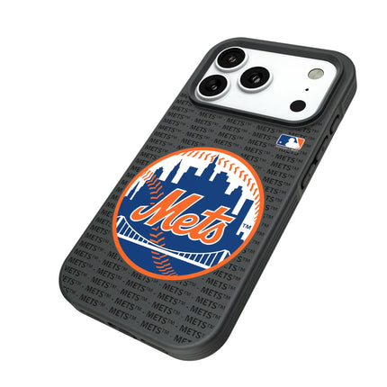 New York Mets Text Backdrop Bump Phone Case for Apple iPhone