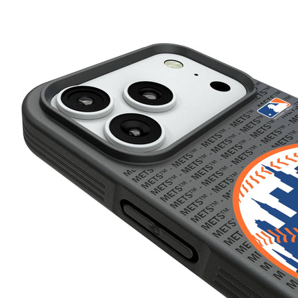 New York Mets Text Backdrop Bump Phone Case for Apple iPhone