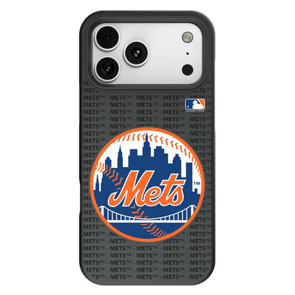 New York Mets Text Backdrop Bump Phone Case for Apple iPhone