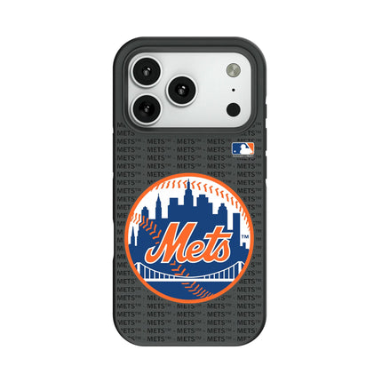 New York Mets Text Backdrop Bump Phone Case for Apple iPhone