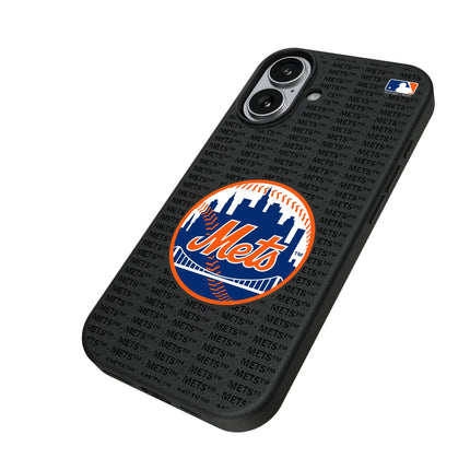 New York Mets Text Backdrop MagSafe Compatible Phone Case for Apple iPhone