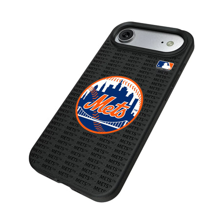 New York Mets Text Backdrop MagSafe Compatible Phone Case for Apple iPhone