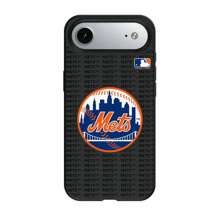 New York Mets Text Backdrop MagSafe Compatible Phone Case for Apple iPhone