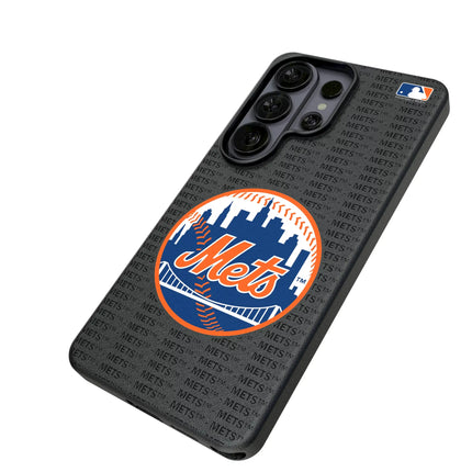 New York Mets Text Backdrop MagSafe Compatible Phone Case for Samsung Galaxy