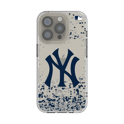 New York Yankees Confetti Clear Phone Case for Apple iPhone