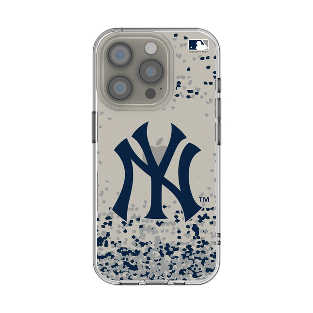 New York Yankees Confetti Clear Phone Case for Apple iPhone
