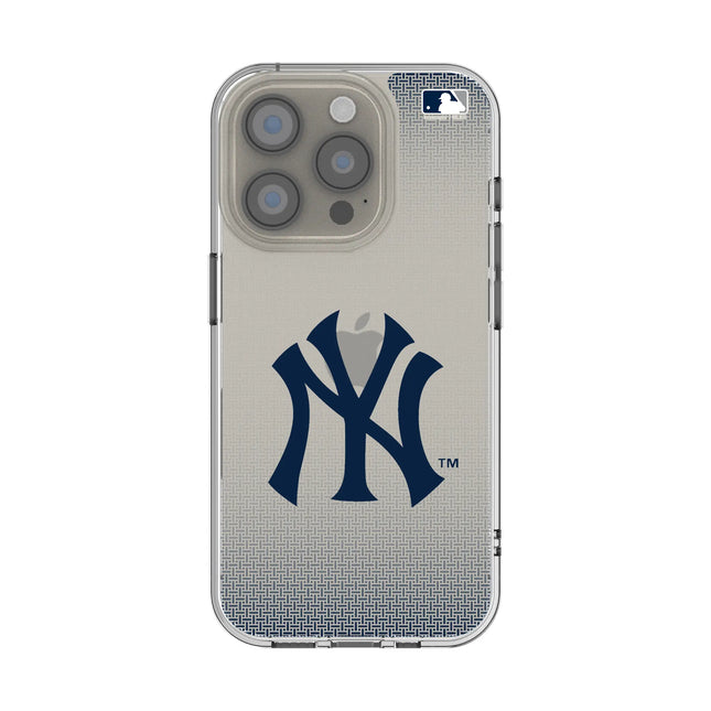 New York Yankees Linen Clear Phone Case for Apple iPhone