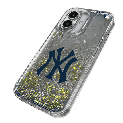 New York Yankees Linen Glitter Phone Case for Apple iPhone