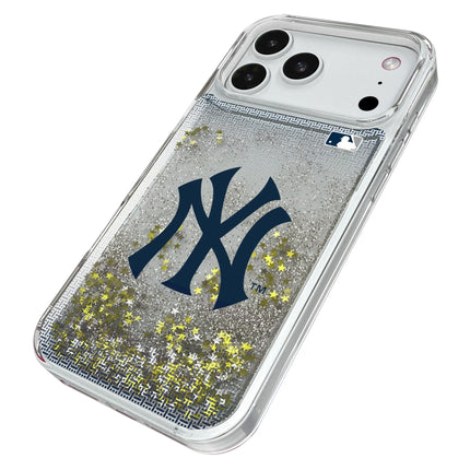 New York Yankees Linen Glitter Phone Case for Apple iPhone