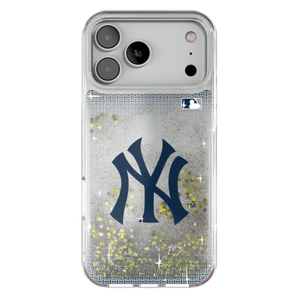 New York Yankees Linen Glitter Phone Case for Apple iPhone