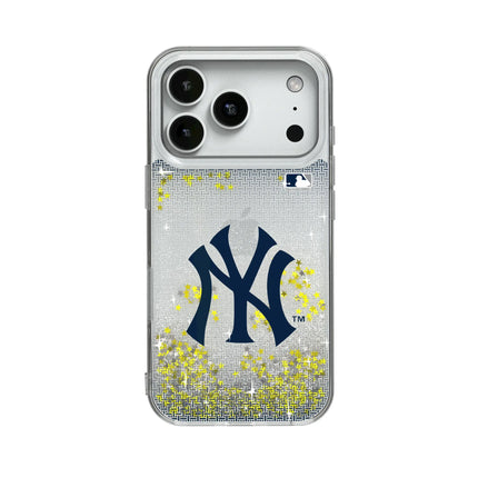 New York Yankees Linen Glitter Phone Case for Apple iPhone