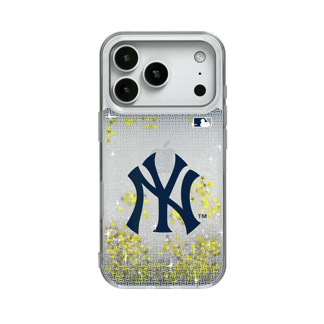 New York Yankees Linen Glitter Phone Case for Apple iPhone