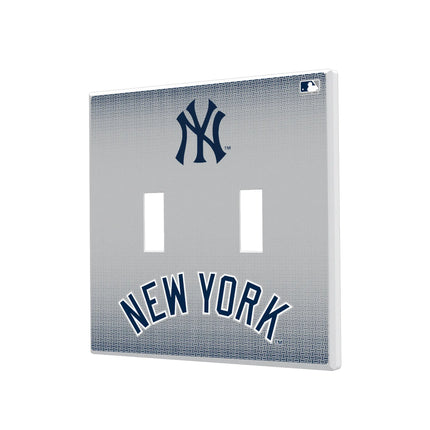 New York Yankees Linen Hidden-Screw Light Switch Plate