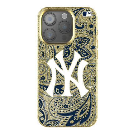 New York Yankees Paisley Bling Phone Case for Apple iPhone