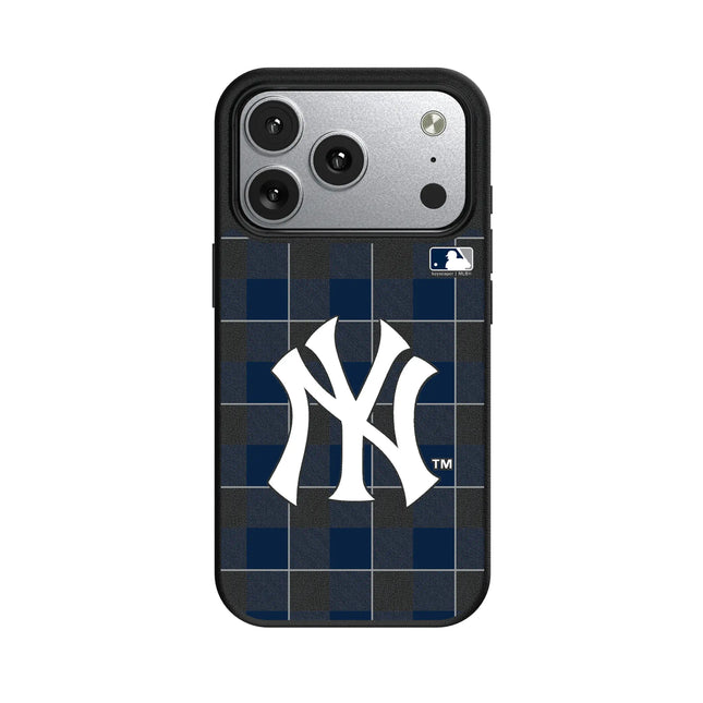 New York Yankees Plaid MagSafe Compatible Phone Case for Apple iPhone