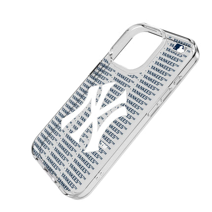 New York Yankees Text Backdrop Clear Phone Case for Apple iPhone