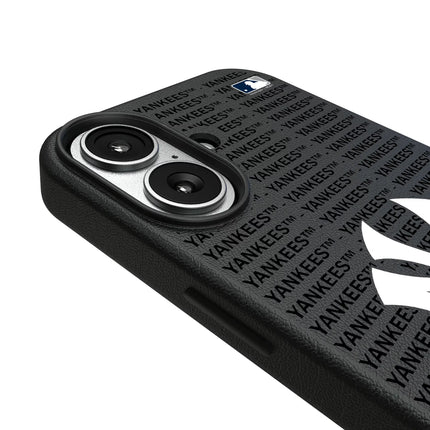 New York Yankees Text Backdrop MagSafe Compatible Phone Case for Apple iPhone