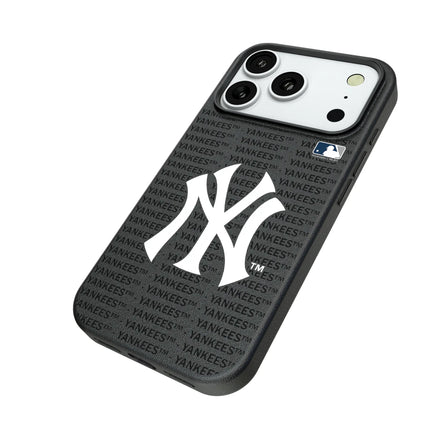 New York Yankees Text Backdrop MagSafe Compatible Phone Case for Apple iPhone