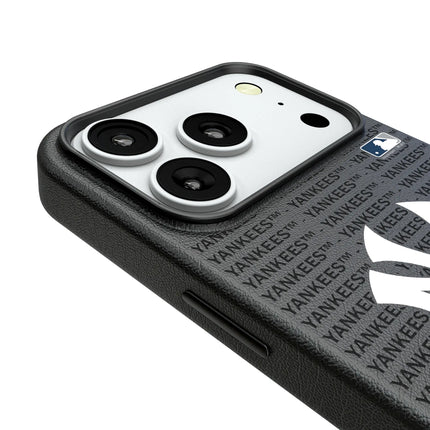 New York Yankees Text Backdrop MagSafe Compatible Phone Case for Apple iPhone