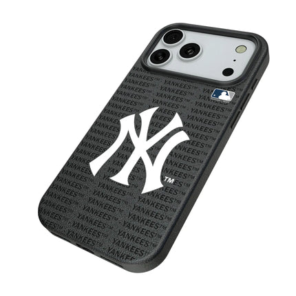 New York Yankees Text Backdrop MagSafe Compatible Phone Case for Apple iPhone