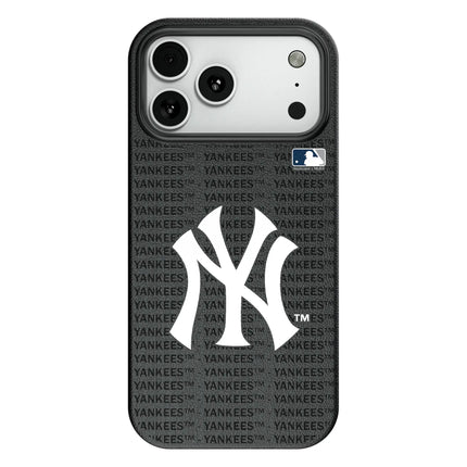 New York Yankees Text Backdrop MagSafe Compatible Phone Case for Apple iPhone