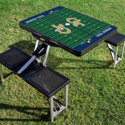 Georgia Tech Yellow Jackets Football Field Picnic Table Table Seats
